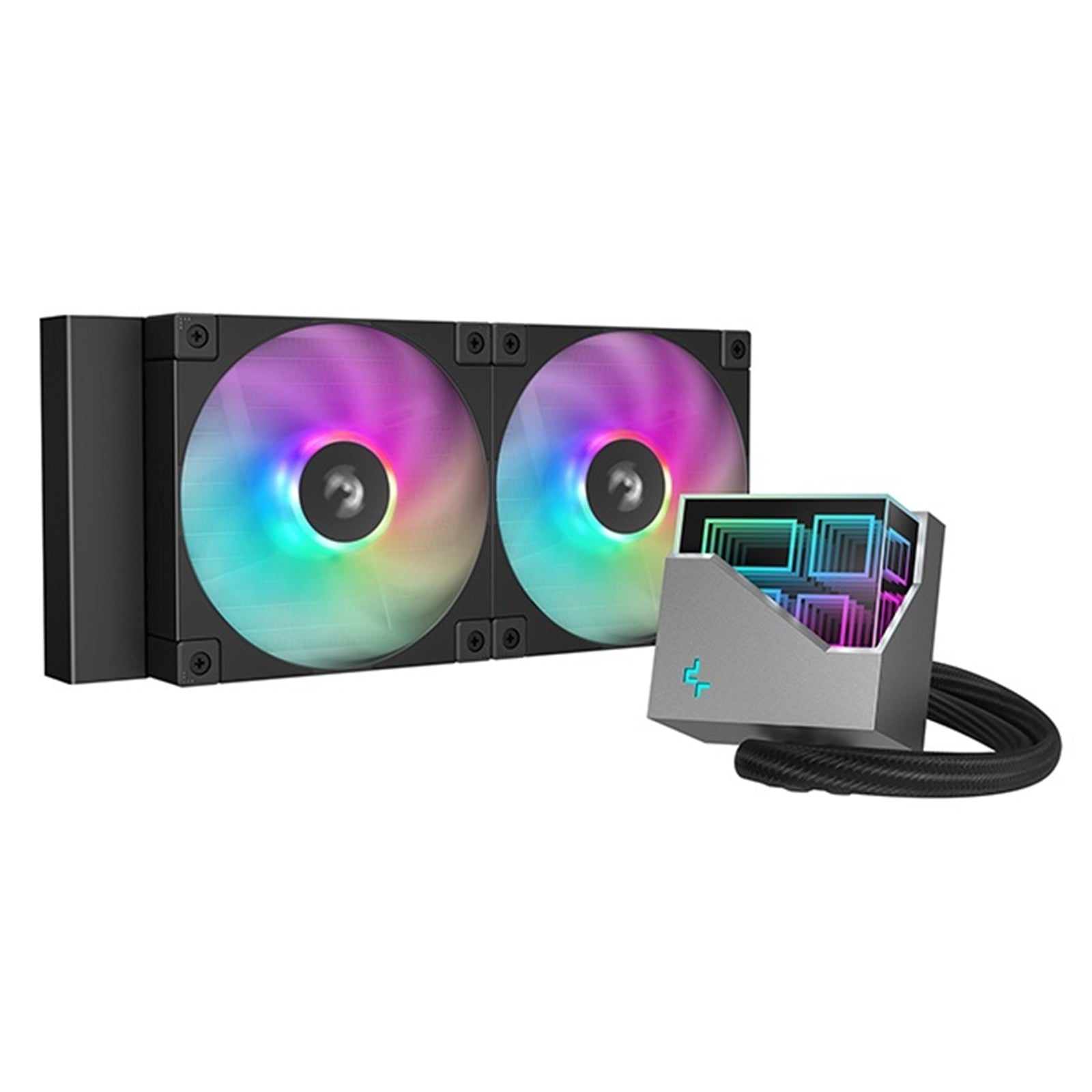 DeepCool LT240 240mm AIO Liquid CPU Cooler ARGB Aluminum Black DeepCool LT240 240mm AIO Liquid CPU Cooler ARGB Aluminum Black